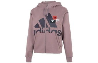 Куртка женская adidas с крупным логотипом на груди, светло-фиолетовая | Китай.рф