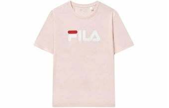 Футболка Fila унисекс с принтом лого, розовая | Китай.рф
