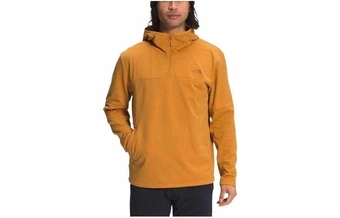 Толстовка The North Face мужская желтая с полузамком и логотипом | Китай.рф