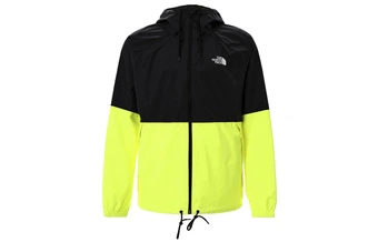 Куртка The North Face мужская, черно-желтая, с капюшоном и контрастным принтом | Китай.рф