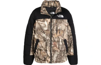 Стеганая куртка The North Face с кленовыми листьями и контрастными вставками, мужская, черно-желтая | Китай.рф