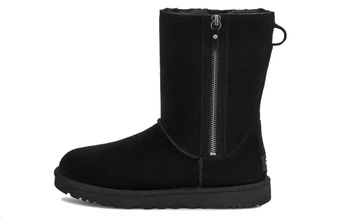 Кожаные короткие сапоги UGG комфортные женские черные | Китай.рф