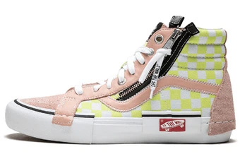 Кроссовки Vans SK8 Hi в клетку розовые | Китай.рф