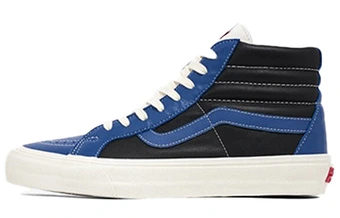 Кроссовки для скейтборда Vans SK8 Reissue VLT Lx высокие черно-синие | Китай.рф