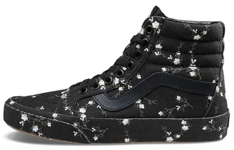Кеды Vans SK8 Reissue высокие с цветочным принтом женские черные | Китай.рф