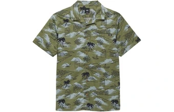 Рубашка Vans Davista Buttondown с граффити принтом, мужская, оливковая | Китай.рф