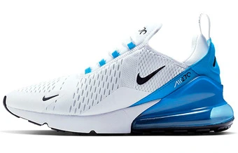 Кроссовки Nike Air Max 270 мужские бело-голубые | Китай.рф
