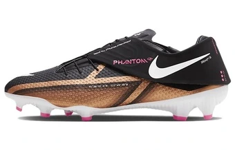 Бутсы Nike Phantom GT черно-золотые с шипами | Китай.рф