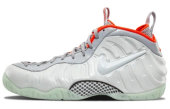 Кроссовки детские баскетбольные Nike Foamposite Pro белые для подростков | Китай.рф