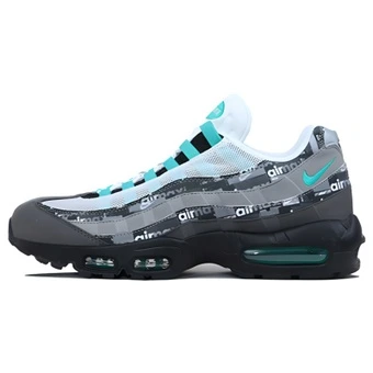 Кроссовки беговые Nike Air Max 95 черно-серо-зеленые | Китай.рф
