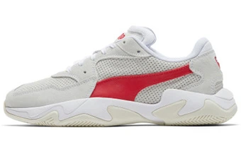 Кроссовки PUMA Storm STREET из кожи и сетки бело-красные унисекс | Китай.рф