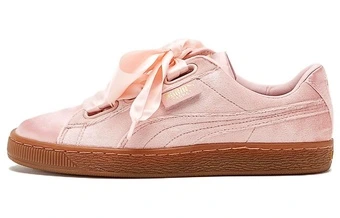 Кроссовки PUMA Basket Heart VS с бархатным бантом ретро повседневные женские розовые | Китай.рф