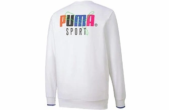 Толстовка Puma мужская с круглым вырезом и длинным рукавом, белая | Китай.рф