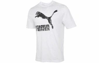 Футболка PUMA мужская с принтом для бега, ретро-стиль, белая | Китай.рф