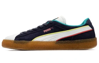 Кроссовки PUMA Suede Crepe Stb низкие унисекс черно-коричнево-белые | Китай.рф