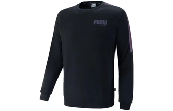 Толстовка PUMA мужская спортивная с принтом черная | Китай.рф