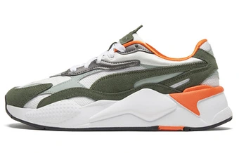 Кроссовки PUMA RS-X Mixed Metallic, бело-зеленые, женские | Китай.рф