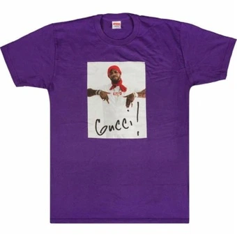 Футболка Supreme FW16 Gucci Mane фиолетовая | Китай.рф
