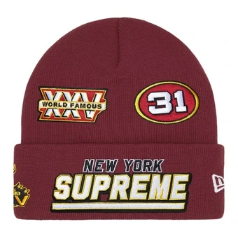 Вязаная шапка Supreme x New Era Football Beanie | Китай.рф
