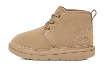 Детские ботинки UGG с круглым носком и шнуровкой, коричневые | Китай.рф
