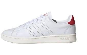Кроссовки adidas neo ADVANTAGE белые с красным, унисекс | Китай.рф