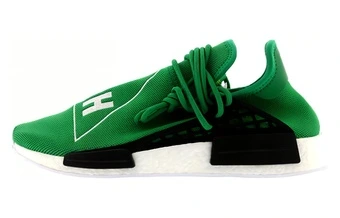 Кроссовки Pharrell Williams x adidas Originals NMD HU повседневные унисекс зеленые | Китай.рф