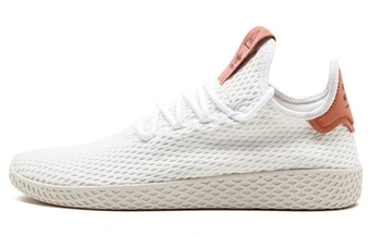 Кроссовки теннисные Pharrell Williams x adidas Originals Tennis Hu Raw Pink белые | Китай.рф