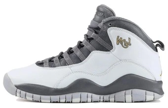Кроссовки баскетбольные мужские Jordan Air Jordan 10 Retro London серо-бело-черные | Китай.рф