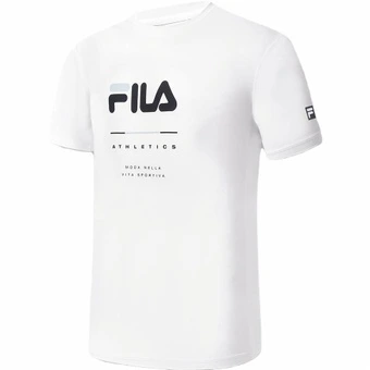 Футболка FILA базовая для спорта, мужская, белая | Китай.рф