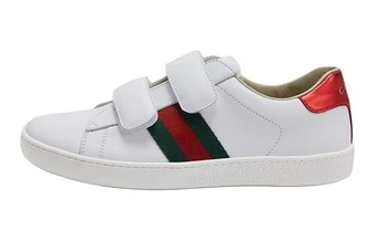 Кроссовки GUCCI ACE детские бело-красно-зеленые из кожи | Китай.рф