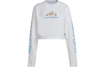 Футболка adidas Originals женская белая с принтом | Китай.рф