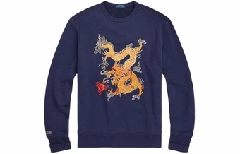 Толстовка Polo Ralph Lauren SS24 мужская, глубокий кобальтовый синий | Китай.рф