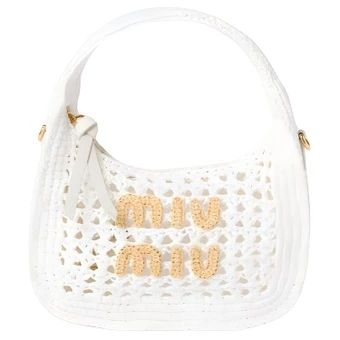 Сумка MIU MIU Wander Woven Fabric Crescent Bag | Китай.рф