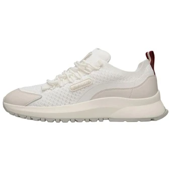 Кроссовки мужские BALLY с нашивкой-логотипом, белые, на шнуровке | Китай.рф