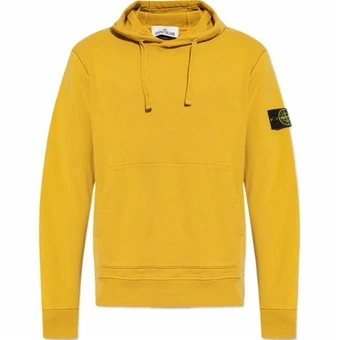 Толстовка STONE ISLAND с нашивкой-патчем и капюшоном, мужская, жёлтая | Китай.рф