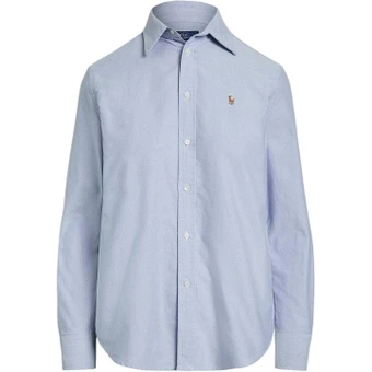 Рубашка Polo Ralph Lauren Classic Fit женская синяя | Китай.рф