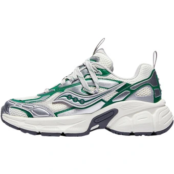 Кроссовки Saucony 2K CAVALRY из серебристо-зеленой кожи Silver Green | Китай.рф