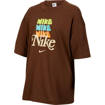 Футболка Nike унисекс с принтом коричневая | Китай.рф