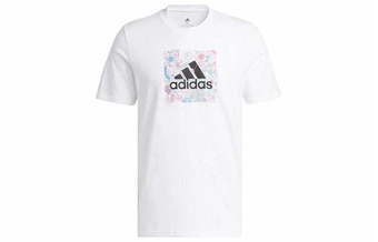 Футболка adidas с графичным принтом белая мужская | Китай.рф