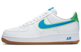 Кроссовки Nike Air Force 1 из синтетической кожи, низкие, мужские, бело-сине-зеленые | Китай.рф