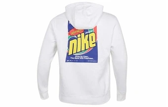 Толстовка Nike Sportswear Keep It Clean с капюшоном утепленная мужская белая | Китай.рф