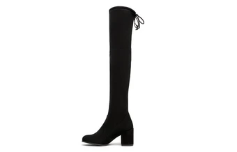 Ботильоны Stuart Weitzman Tieland женские черные на толстом каблуке | Китай.рф