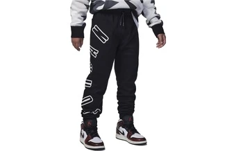 Спортивные брюки Jordan MJ Flight MVP Terry Pants детские с буквенным принтом, на шнуровке, с зауженными манжетами | Китай.рф