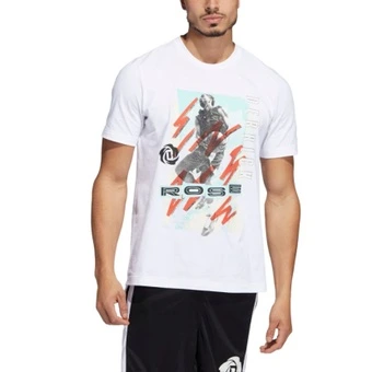 Футболка мужская adidas с принтом персонажа, баскетбольная, короткий рукав, белая | Китай.рф