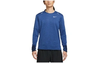 Футболка Nike облегающая с длинным рукавом для тренировок мужская синяя | Китай.рф