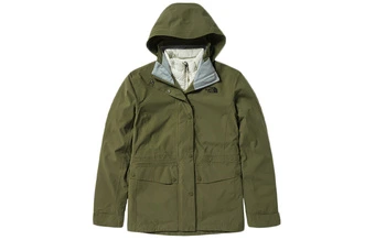 Женская зимняя парка The North Face с съемной подкладкой зеленая | Китай.рф