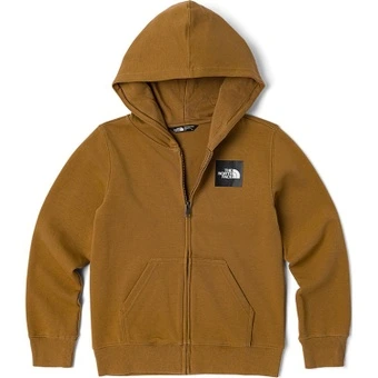 Куртка The North Face с капюшоном из дышащего трикотажа для подростков, цвет геологический браун | Китай.рф