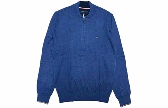 Худи Tommy Hilfiger на молнии мужское синее | Китай.рф