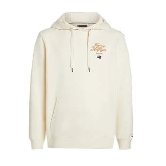 Худи Tommy Hilfiger с капюшоном и вышитым логотипом, мужское, кремовое | Китай.рф