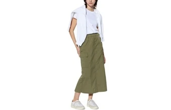 UNIQLO Оливковая юбка-карго с разрезом для женщин | Китай.рф